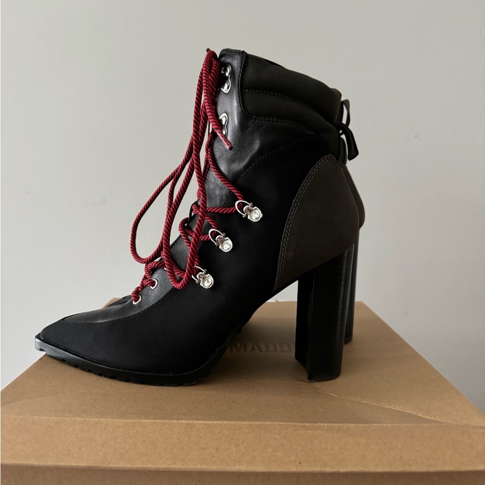 Steve Madden boots with block heel  size 9
